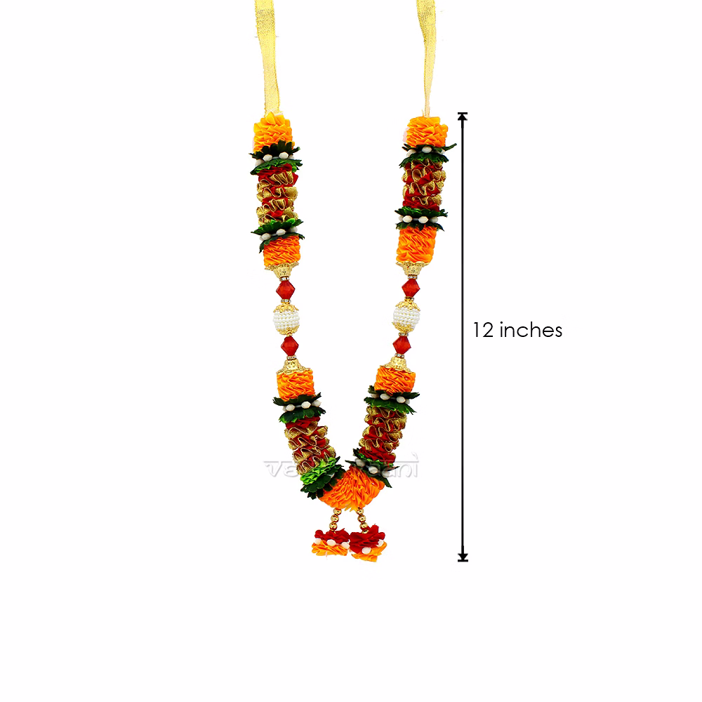 Temple Decor Garland Mala for Photos Frames - Set 0f 2 image 2