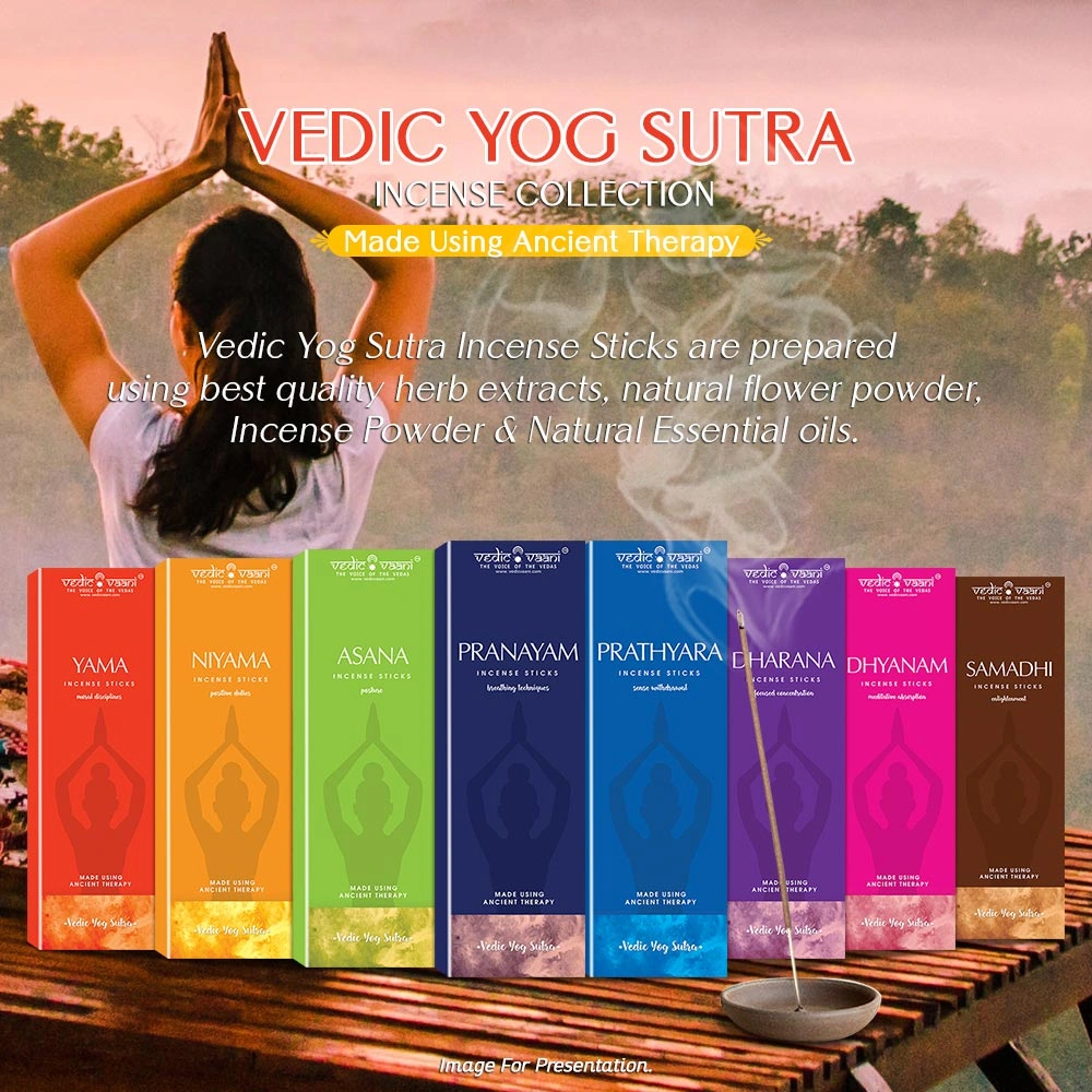 Vedic Yog Sutra Incense Sticks - Set of 8 Packs-AG245-1