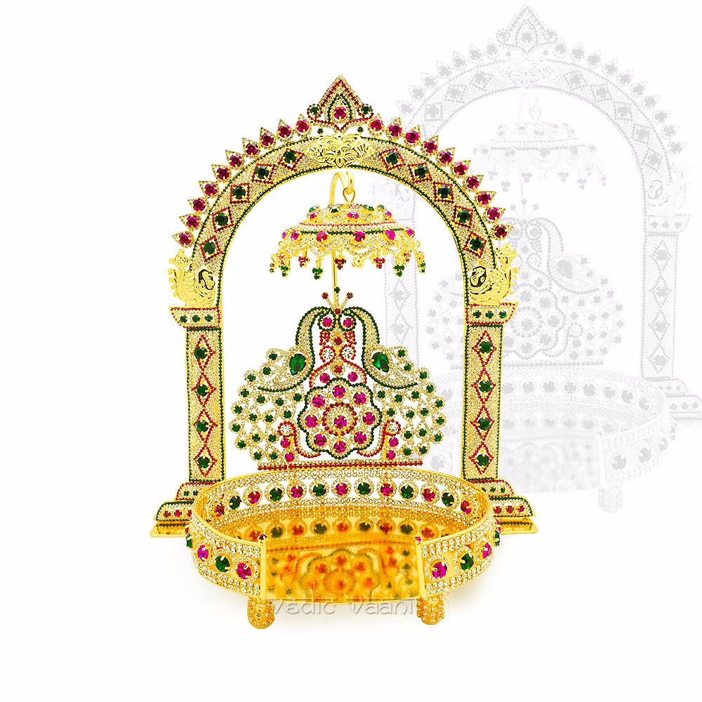 vedic vaani™ gemstone sinhasan for deity / idols