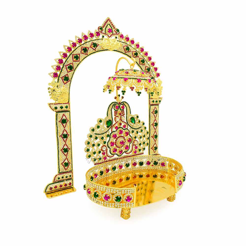 Gemstone Sinhasan for Deity / Idols image 2