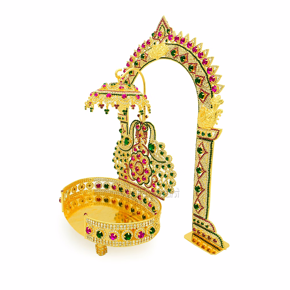 Gemstone Sinhasan for Deity / Idols image 3