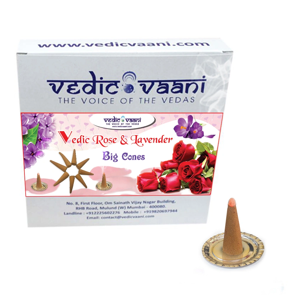 Vedic Rose &amp; Lavender Big Cones-DP84