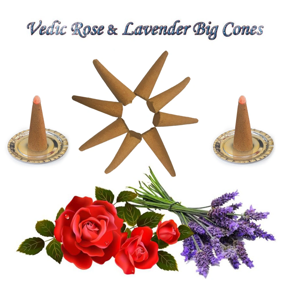 Vedic Rose &amp; Lavender Big Cones-1