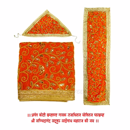 vedic vaani™ sai baba shawl duppata pheta set in sacred velvet cloth
