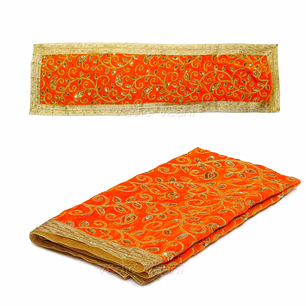 Sai Baba Shawl Duppata Pheta Set in Sacred Velvet Cloth image 2