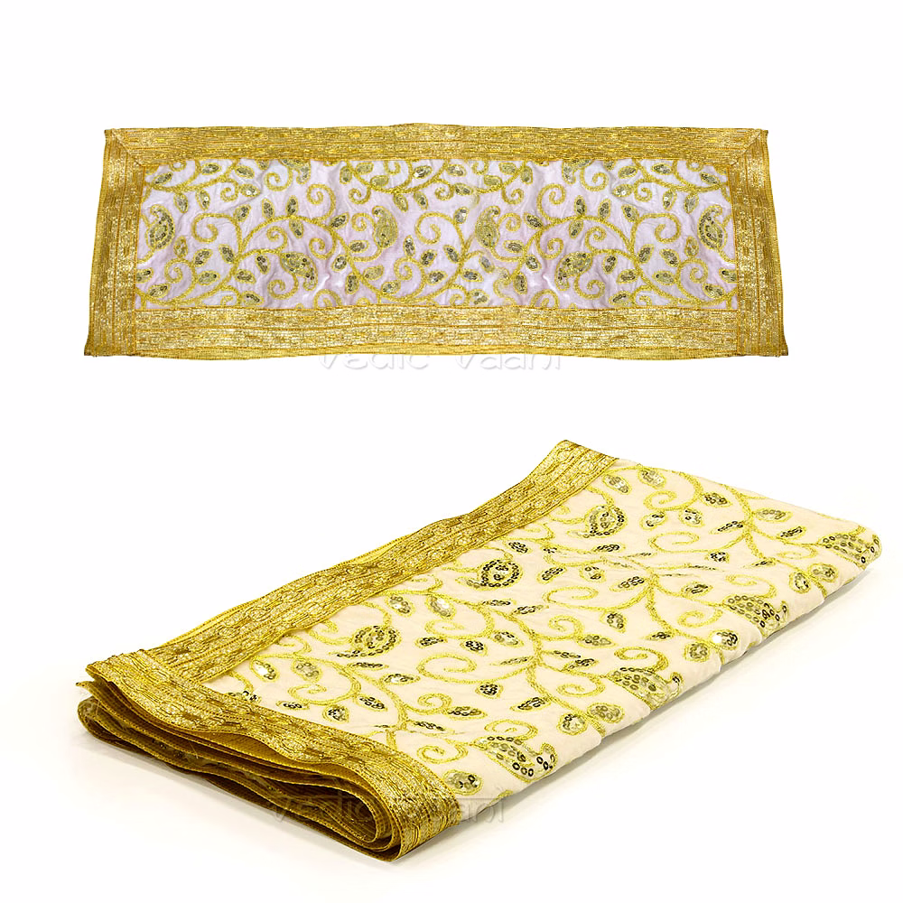Sai Baba Shawl Duppata Pheta Set in Sacred Velvet Cloth image 5