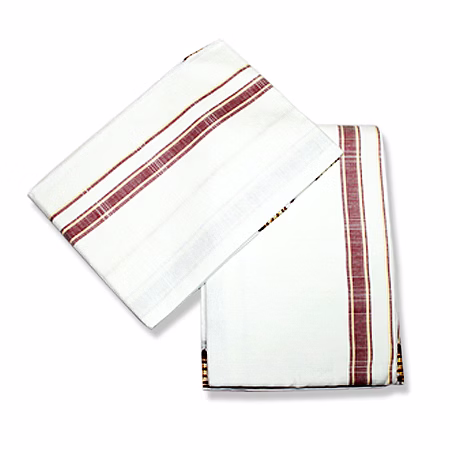 Cotton dhoti with shawl – Design I image 1