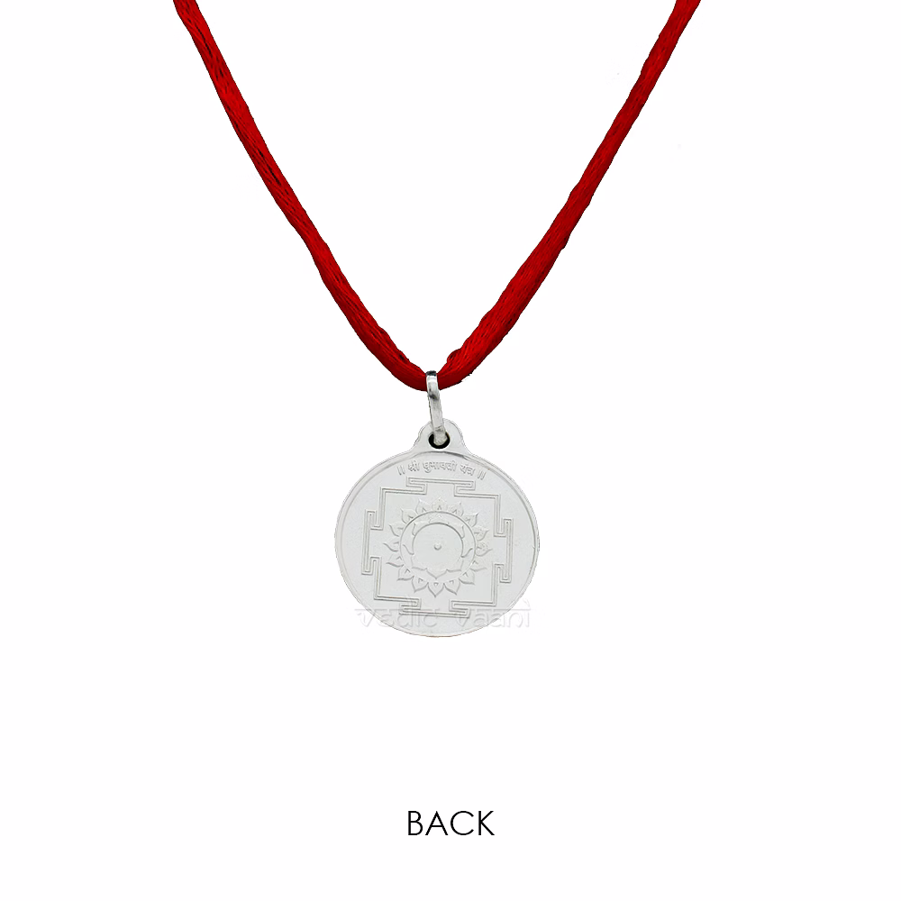 Dhumavati Devi Yantra Locket in Pure Silver image 2