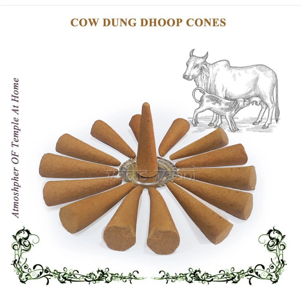 Cow Dung Dhoop Cones-10 pcs-2