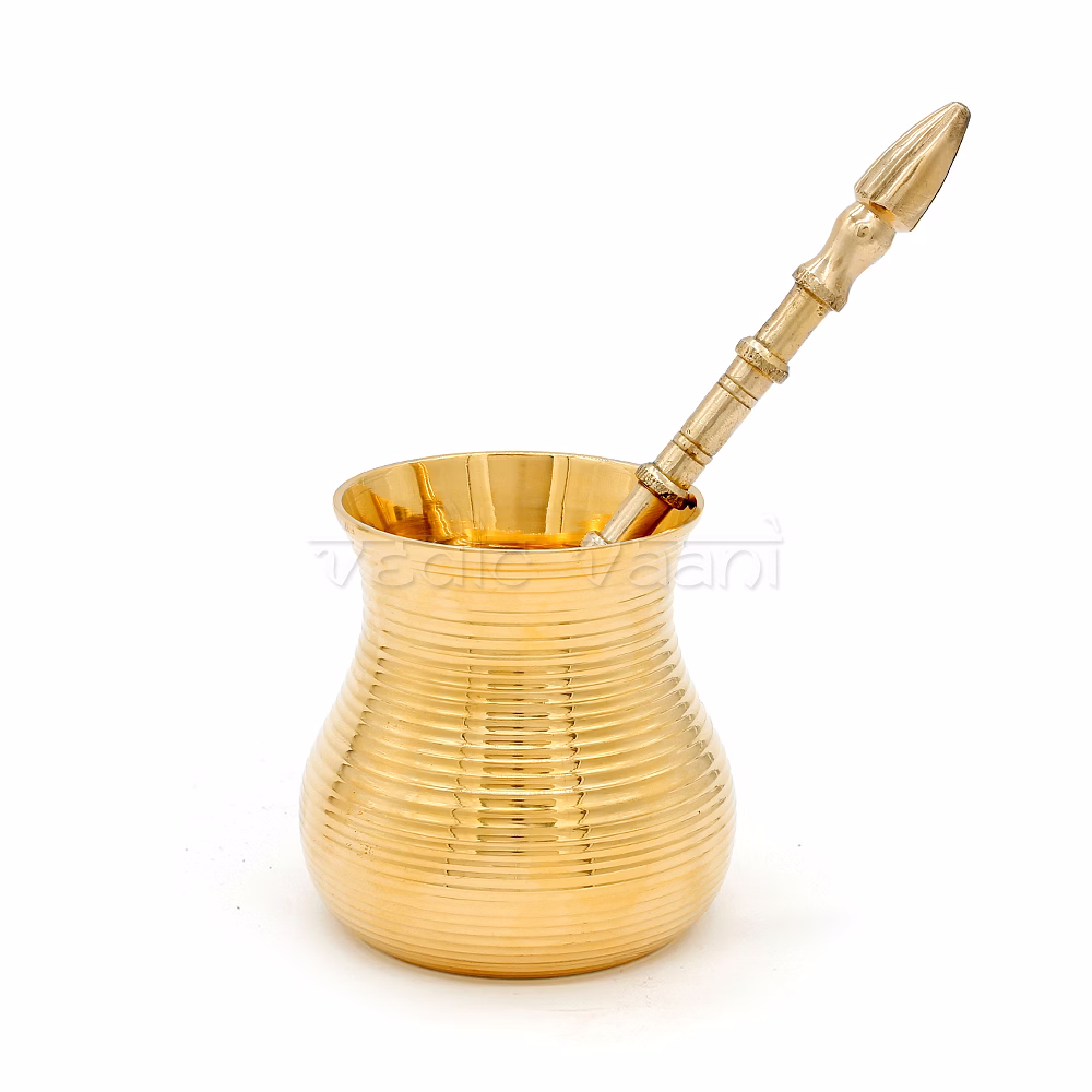 Panchpatra and Pali in Brass - Big image 2