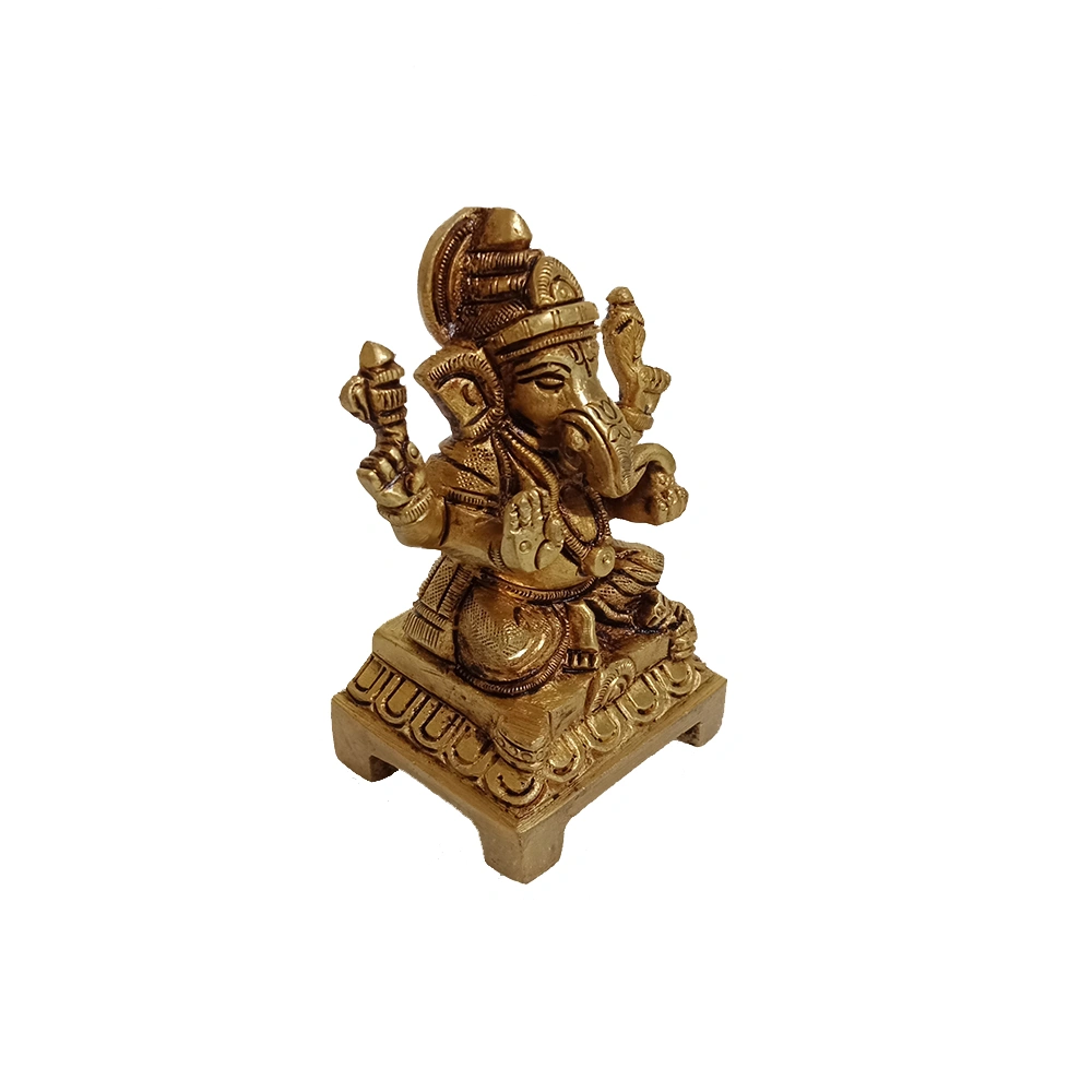 Lambodar Ganesha Idol/Murti in Brass-1