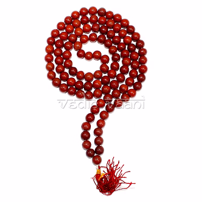 vedic vaani™ red jasper mala