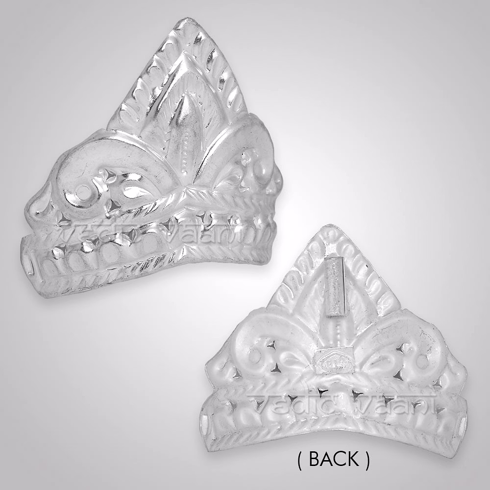 Sterling Silver Mukut (Headgear) for Murtis - Small image 2