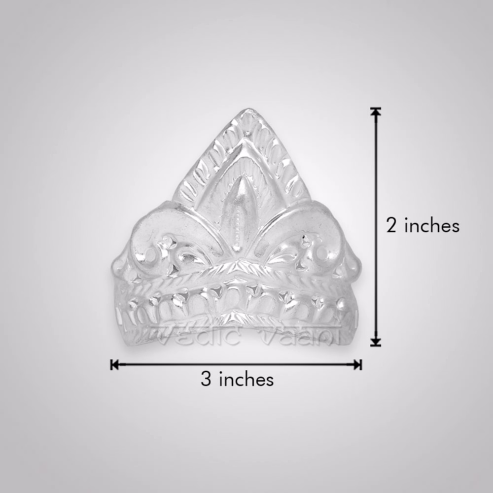 Sterling Silver Mukut (Headgear) for Murtis - Small image 3