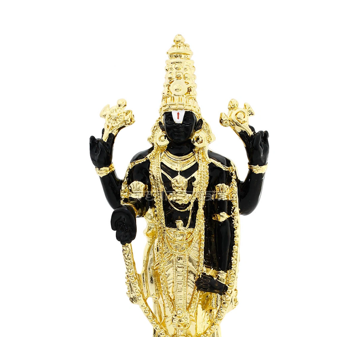 Venkatesh Lord Tirupati Balaji Swamy Golden Black Statue in ...