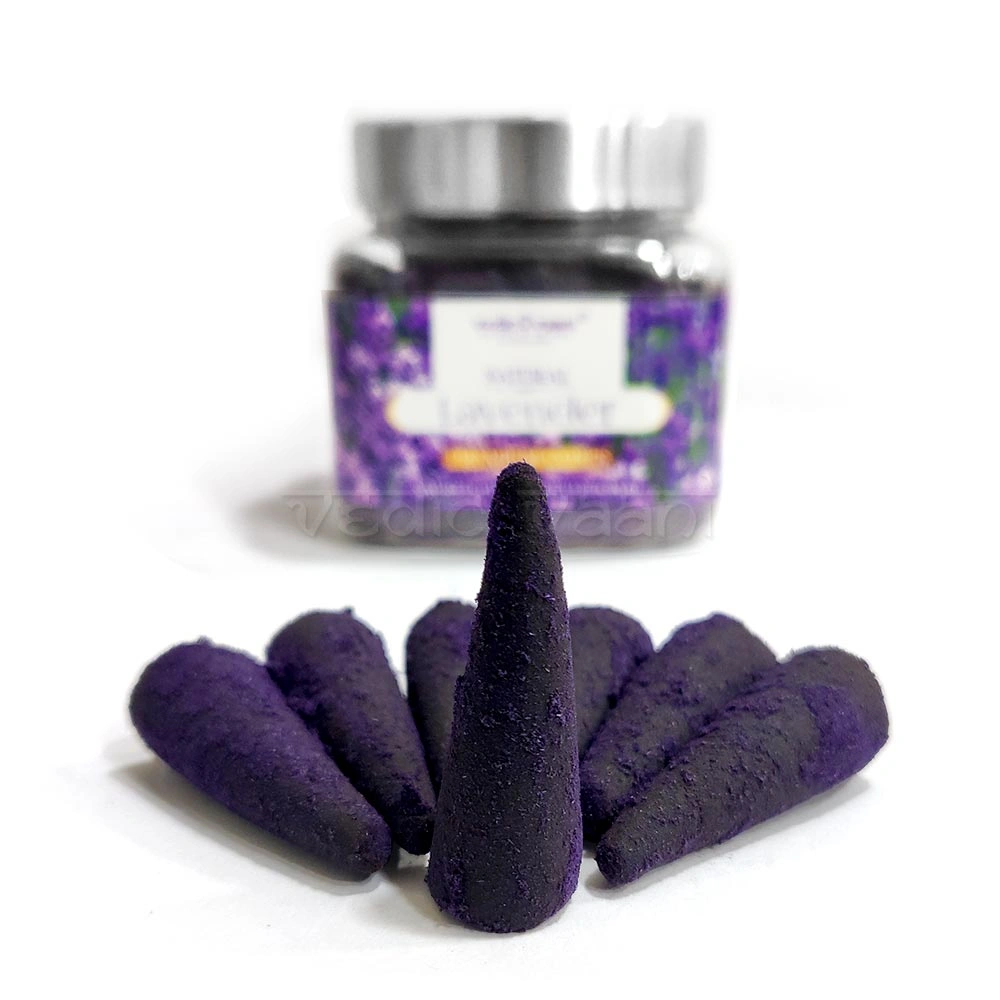 Natural Lavender Essential Dhoop Cones-35 cones-3