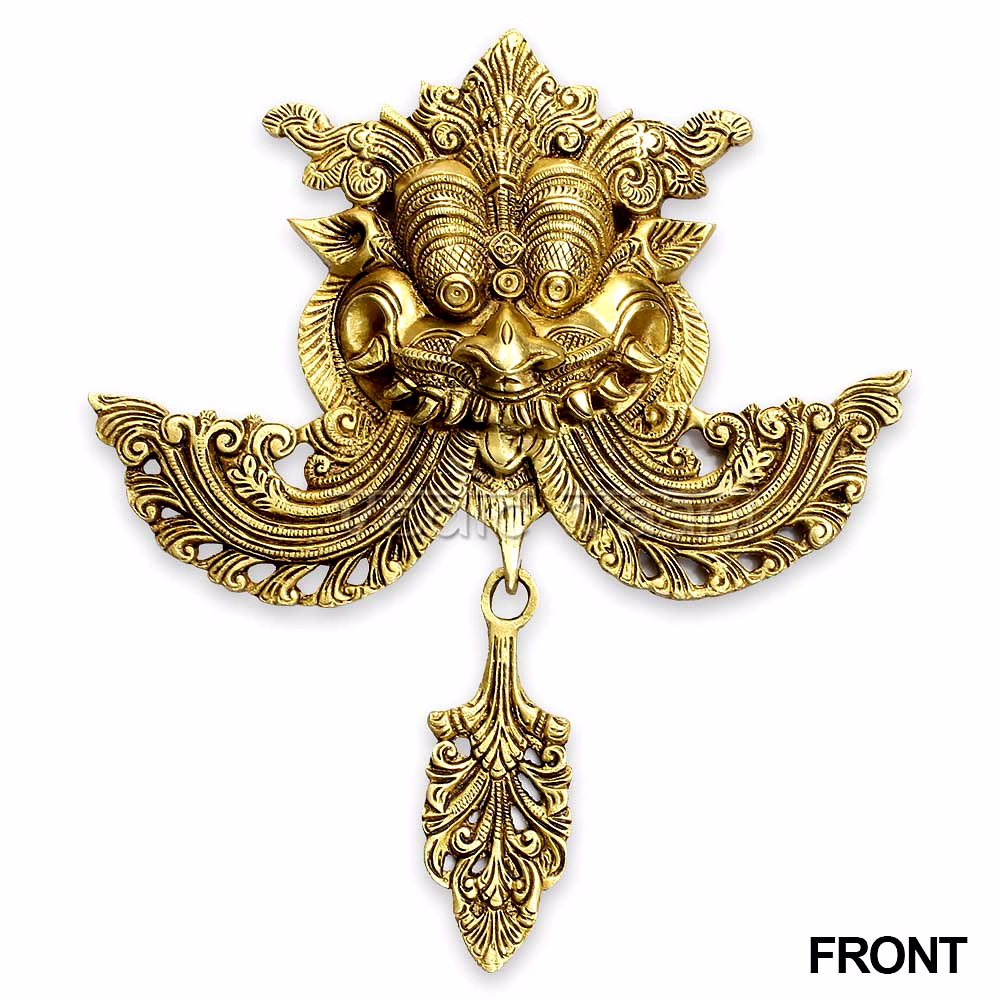 vedic vaani™ kirtimukha vastu nazar raksha mask (door wall hanging)
