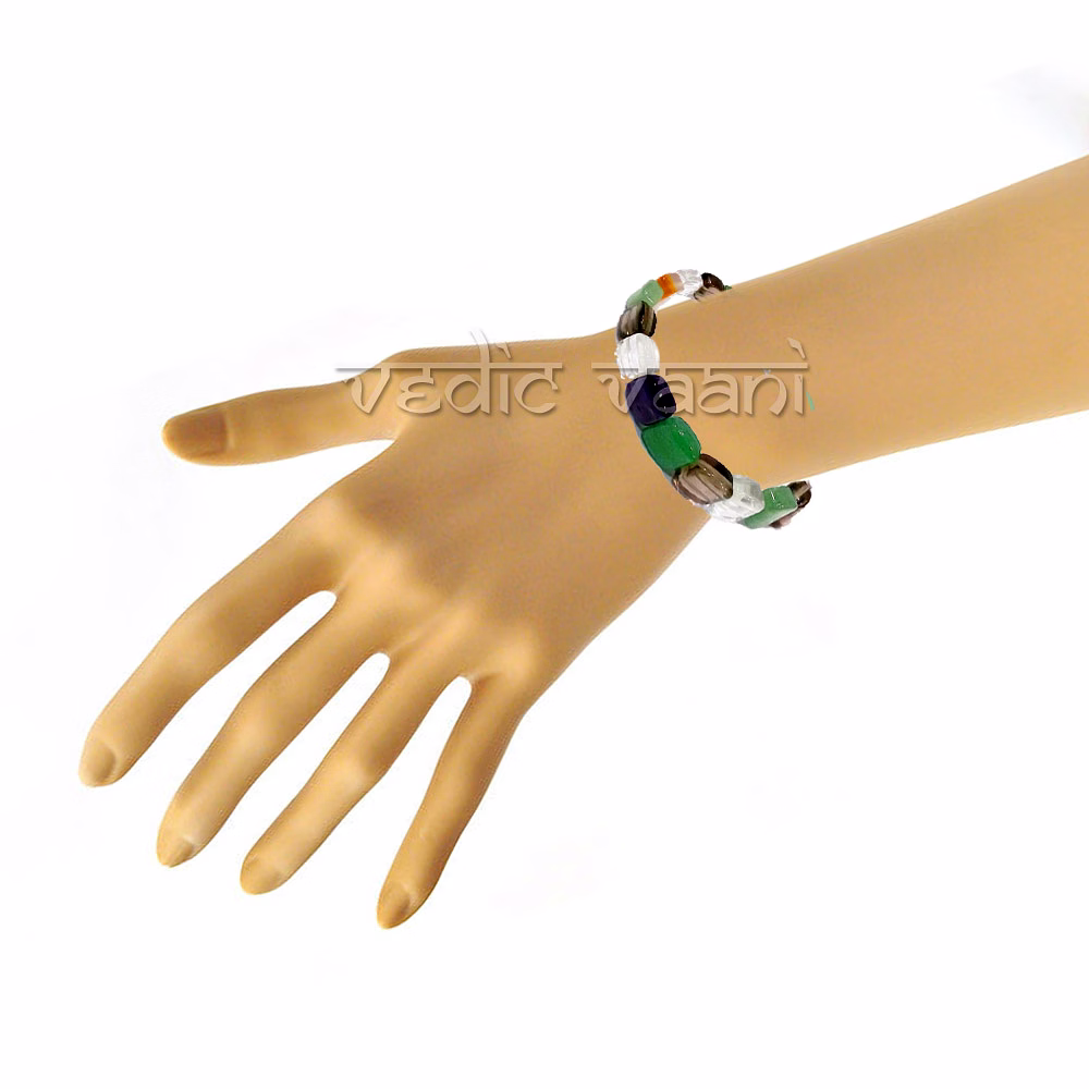 Bracelet in Mix Agate Parallelogram Shape image 2