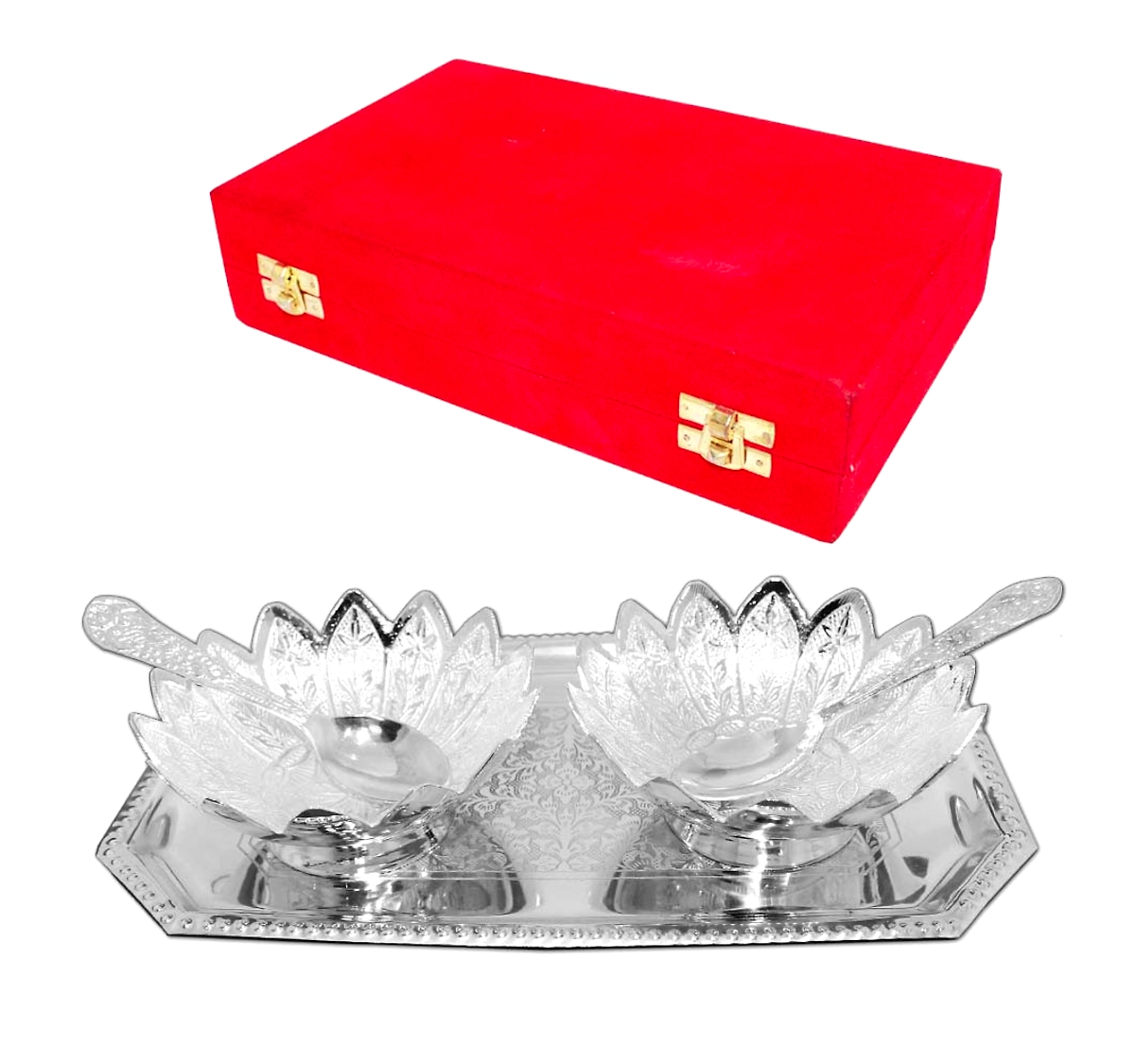 Puja Tray With Bowls & Spoons Set, Buy Puja Tray With Bowls & Spoons ...