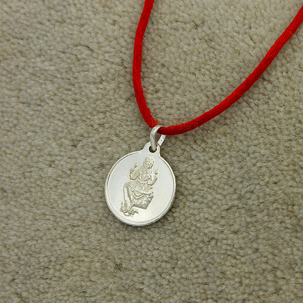 Dakshinamurti Shiva Yantra Locket in Silver image 3