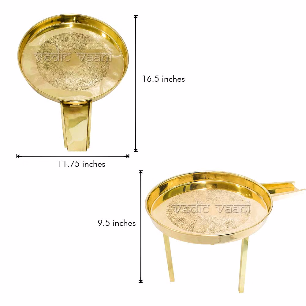 Abhishek Tray (Heavy Weight) in Brass - Big Size image 3