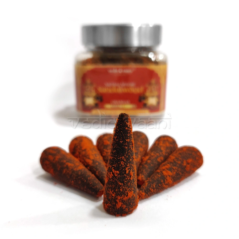 Natural Mysore Sandalwood Chandan Premium Dhoop Cones-35 cones-4