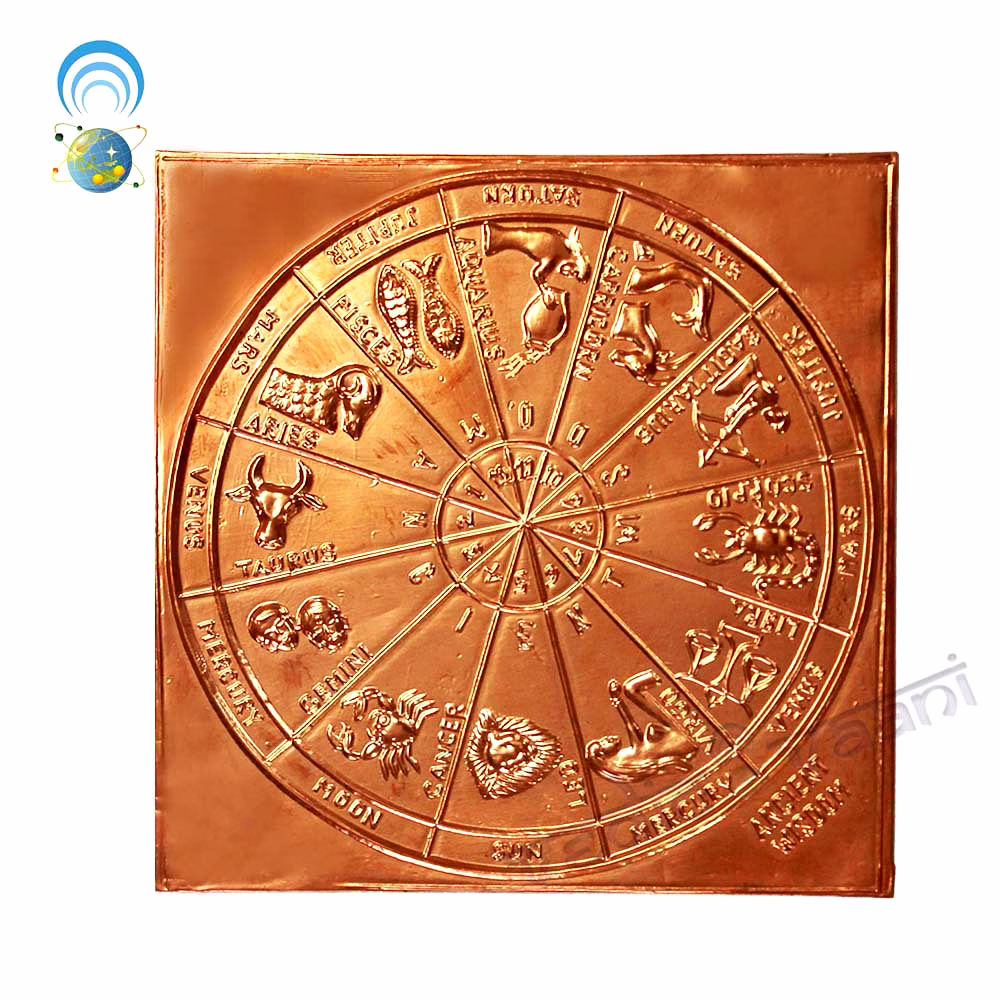 zodiac yantra in copper