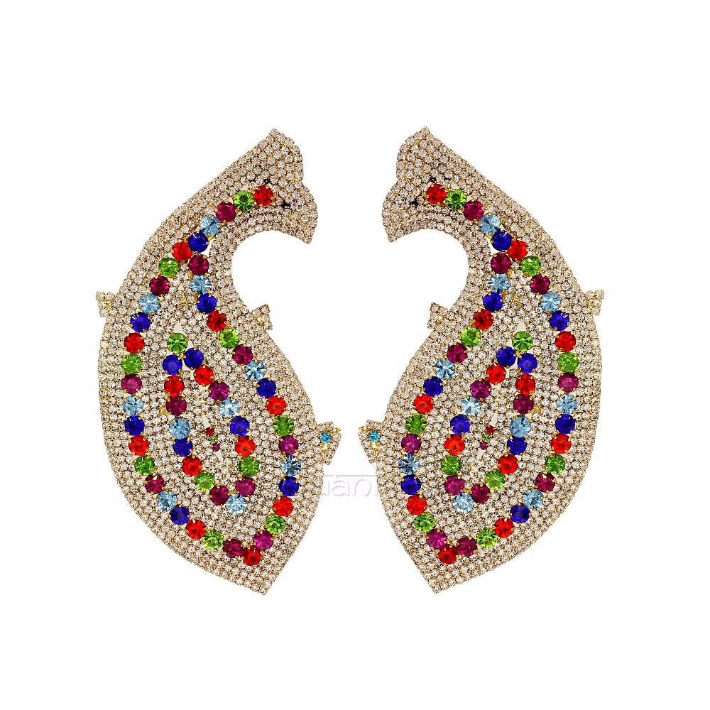 vedic vaani™ vitthal fish earing for god & godeess statues