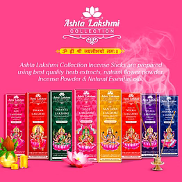 vedic vaani™ goddess ashtalakshmi sacred wealth incense set