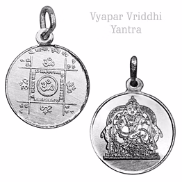 vedic vaani™ vyapar vriddhi yantra locket - silver