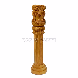 vedic vaani™ wooden ashoka pillar (stambh)