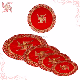 vedic vaani™ swastike shagun cover for wedding puja auspicious occasions - set of 4