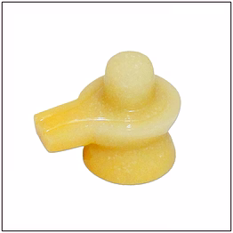 vedic vaani™ yellow shivling in ivory jade - 75 gms