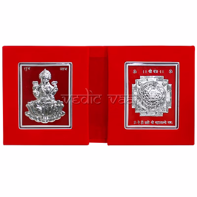 vedic vaani™ mahalaxmi with shree yantra in 999 silver