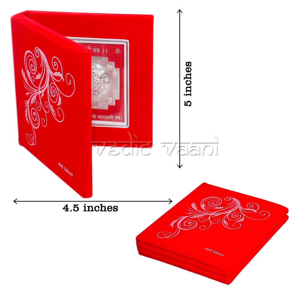 Mahalaxmi with Shree Yantra in 999 Silver image 3