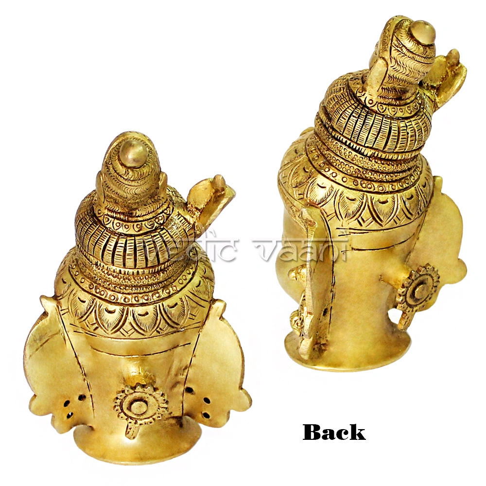 Shiva Head With Ganga in Brass-3