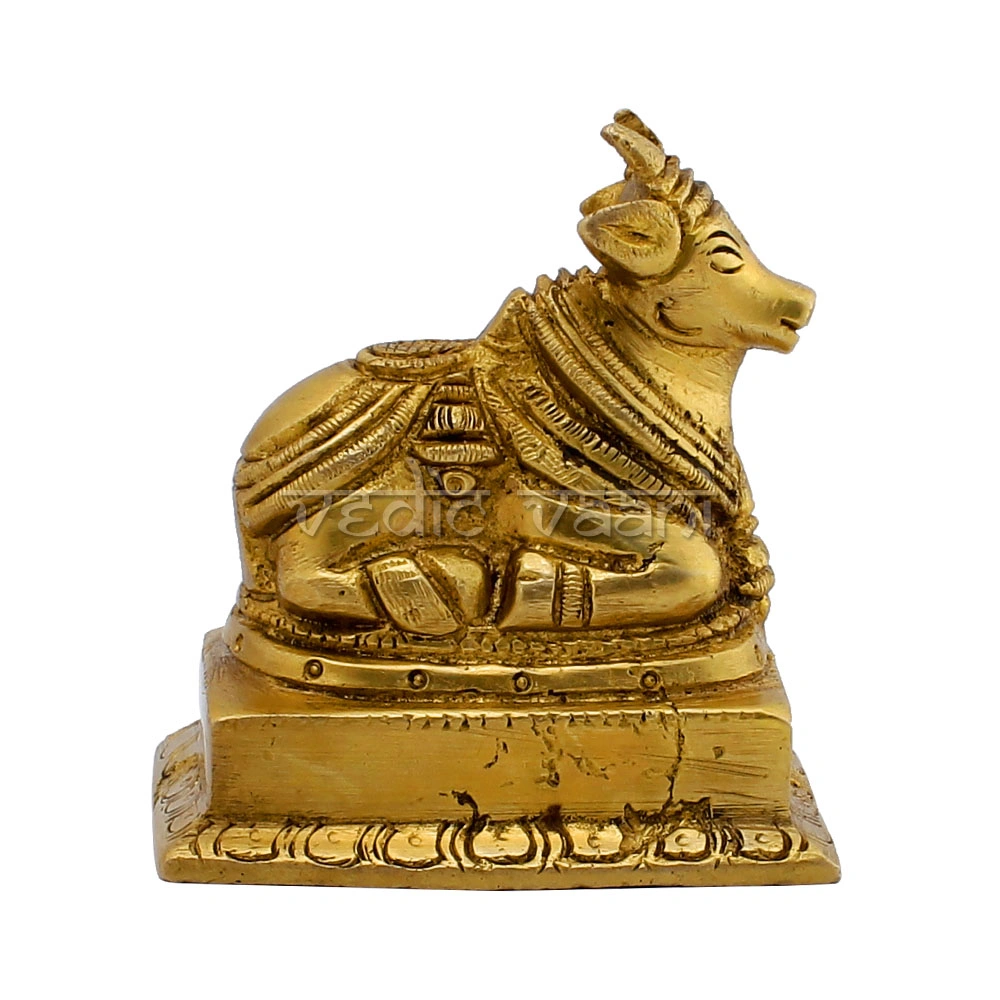 Nandi Bull Sculpture in Brass-1