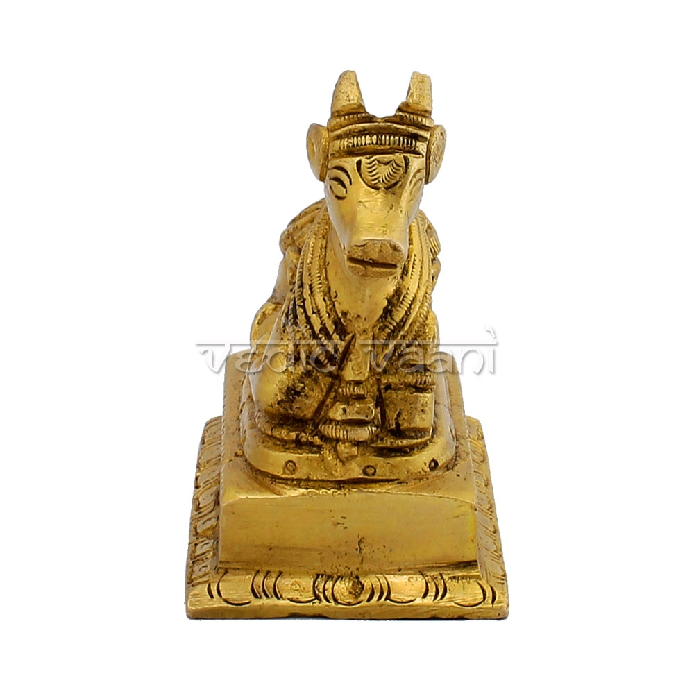 Nandi Bull Sculpture in Brass-5