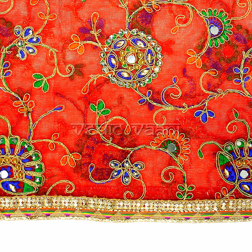 1 Meter Peacock Design Net Chunri - Set of 3 image 3