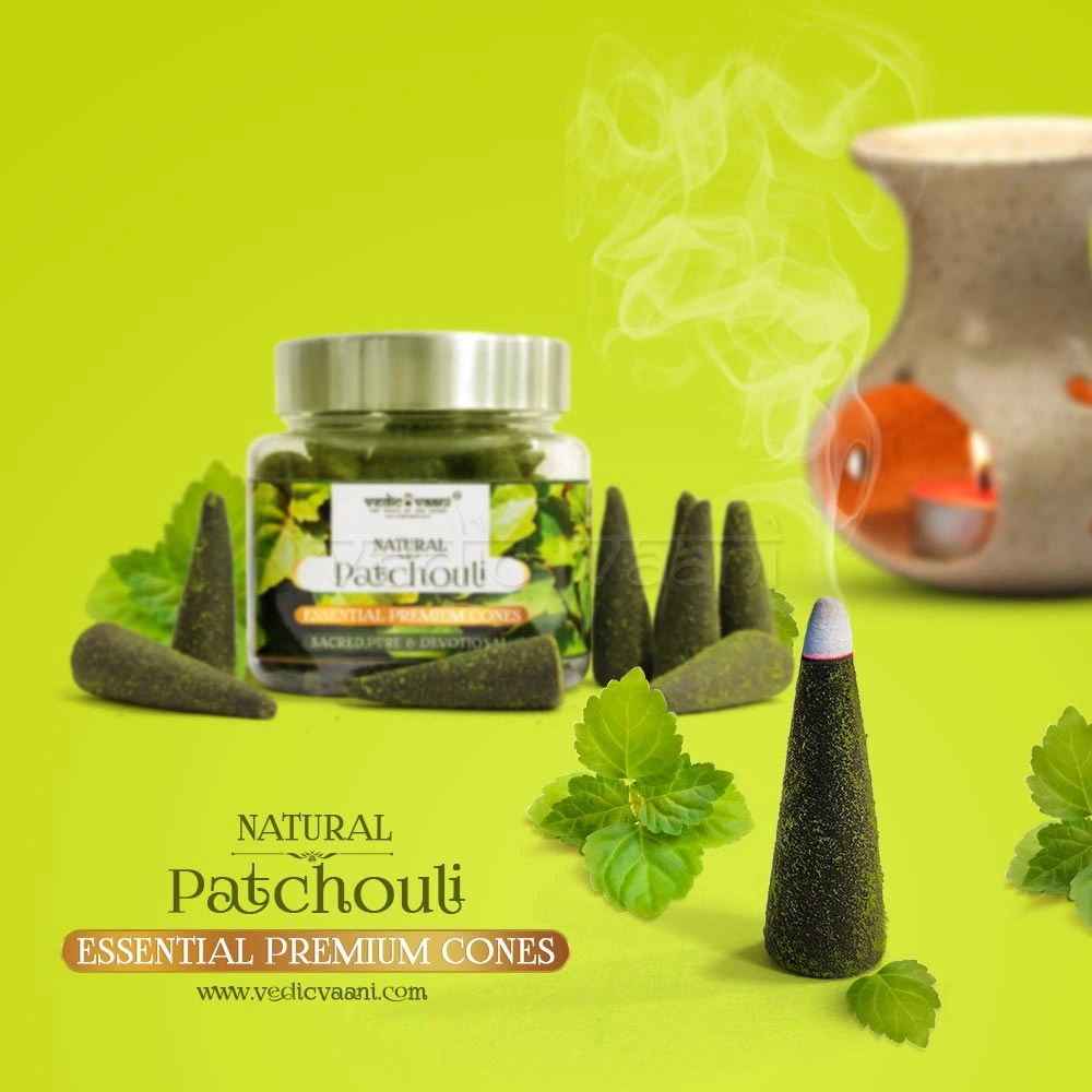 Natural Patchouli Essential Premium Dhoop Cones-35 cones-2