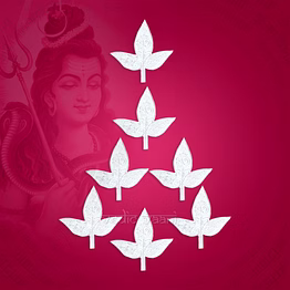 vedic vaani™ bilwa / belpatra in sterling silver for offering to lord shiva