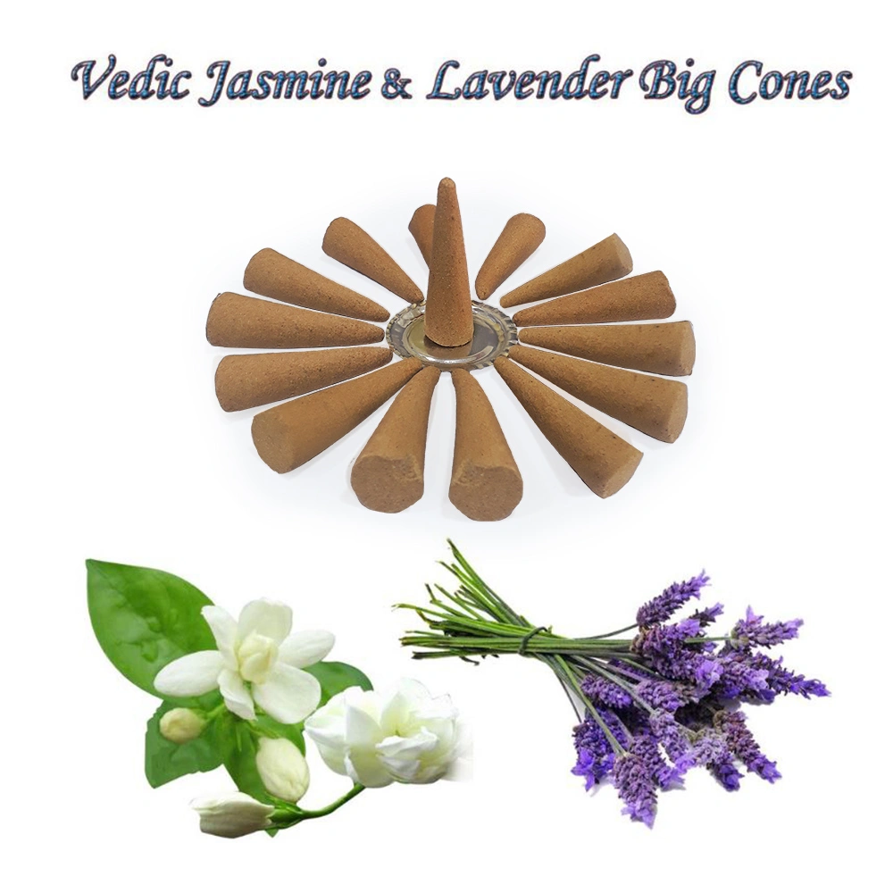 Vedic Jasmine &amp; Lavender Big Cones-1