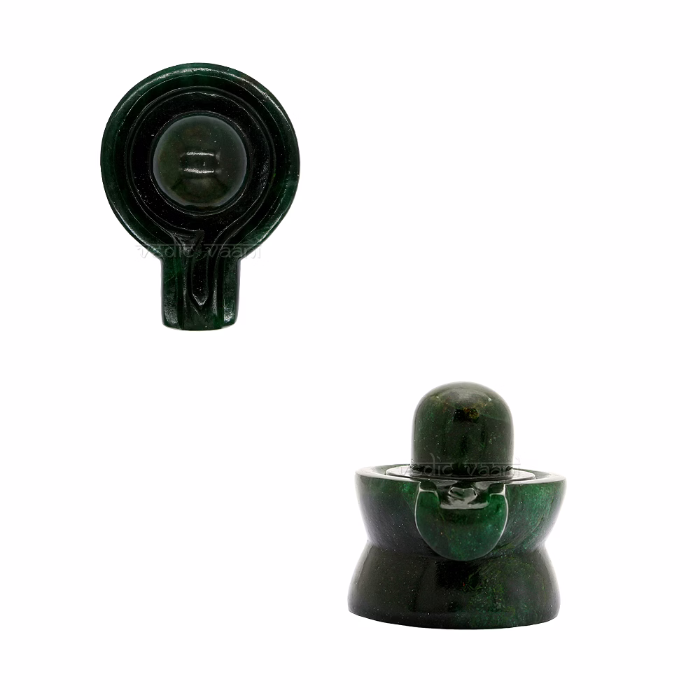 Shivlingam in Natural Green Jade - 260 gms image 4