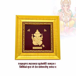 vedic vaani™ avighna avaneesh ganpati frame in 24k pure swiss gold touch