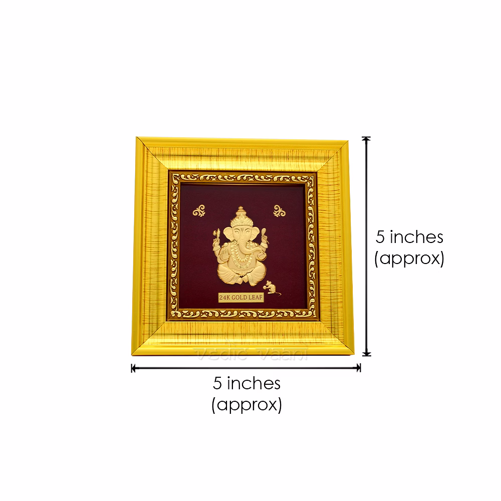 Avighna Avaneesh Ganpati Frame in 24K Pure Swiss Gold Touch image 4