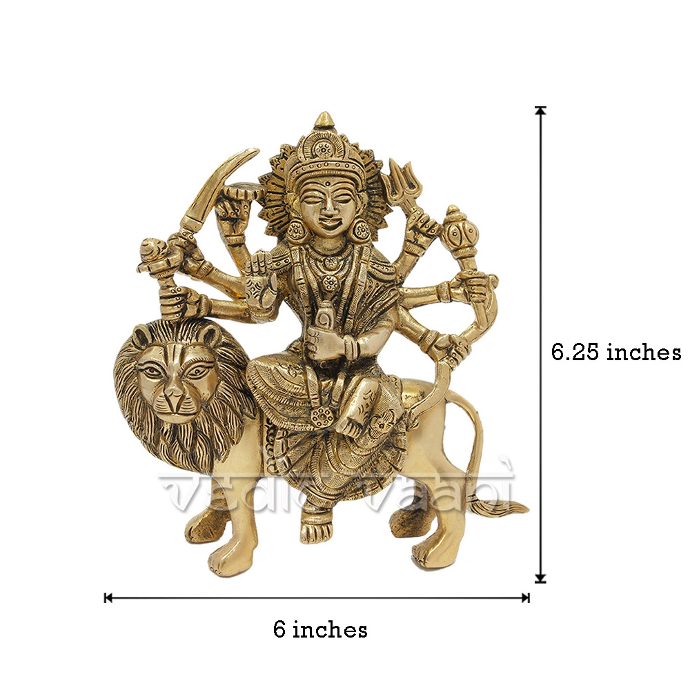 Devi Durga Maa Idol in Brass-3