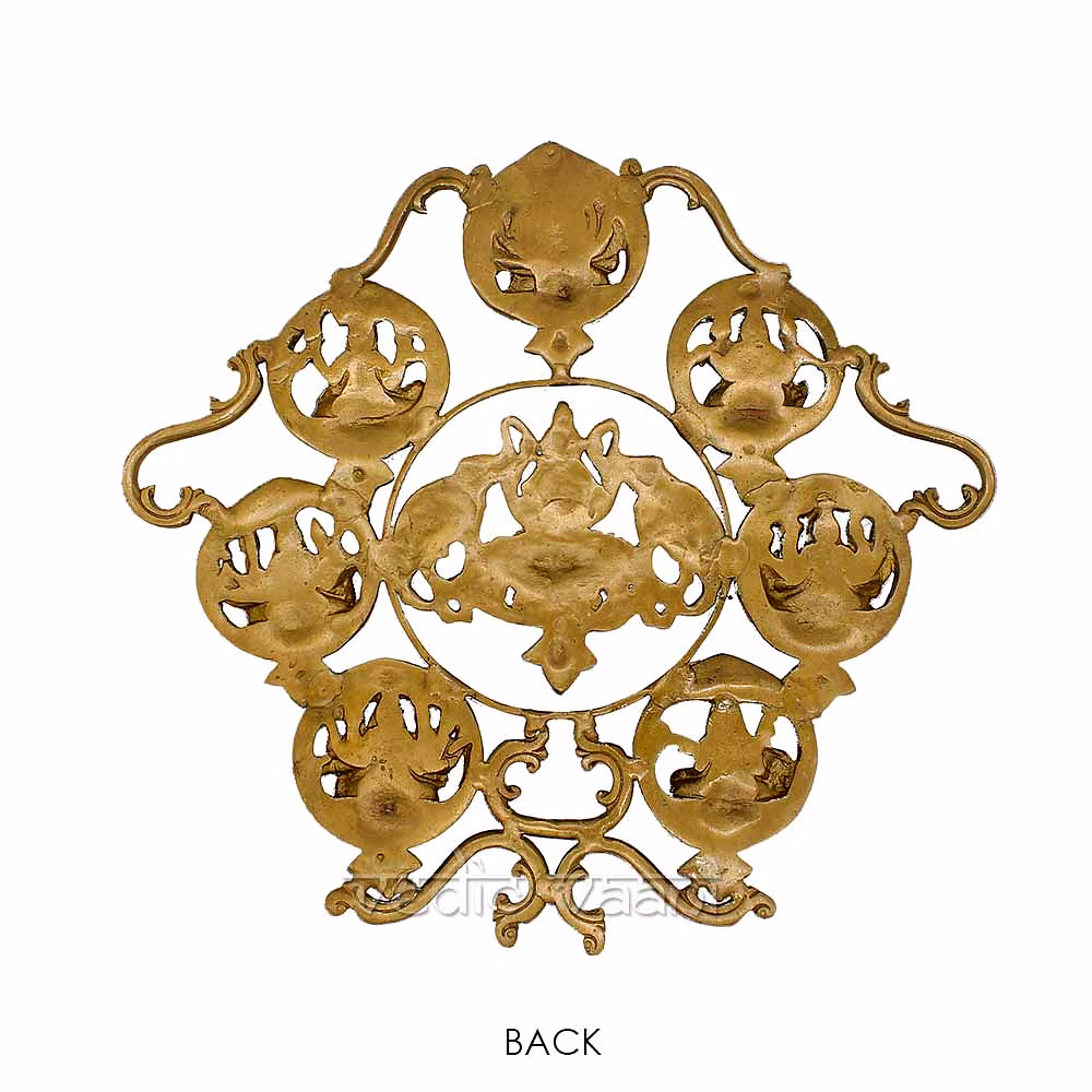 Astalaxmi Wall Hanging in Brass image 3
