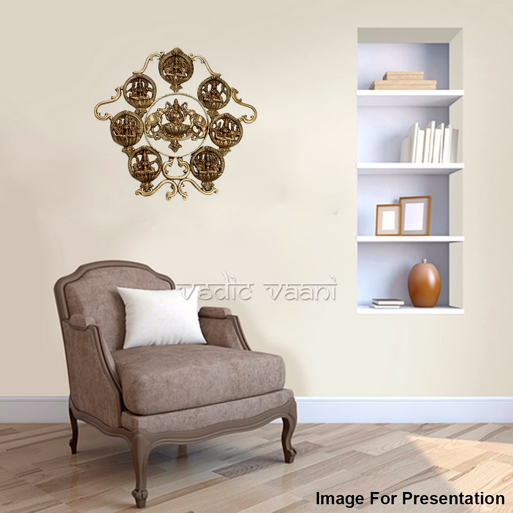 Astalaxmi Wall Hanging in Brass image 4