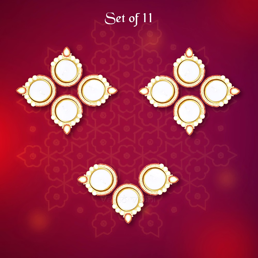 Dipawali Festival Diya / Deepam in Artificial Gemstones image 4