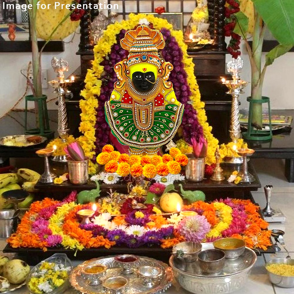 Ambabai/ Mahalaxmi Temple Kolhapur Vrat Face for Kalash Sthapana, Guruvar Vrat image 6